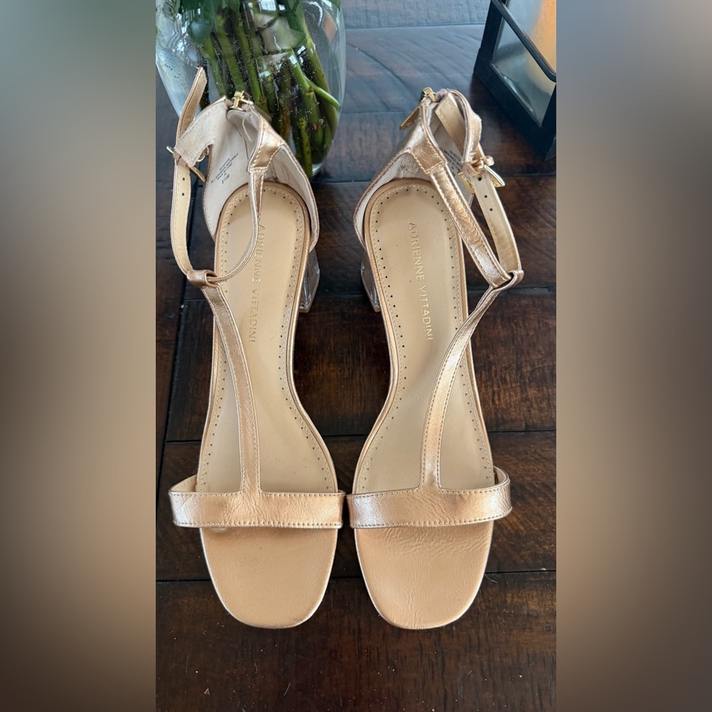 Adrienne Vittadini Women's Gold Heels